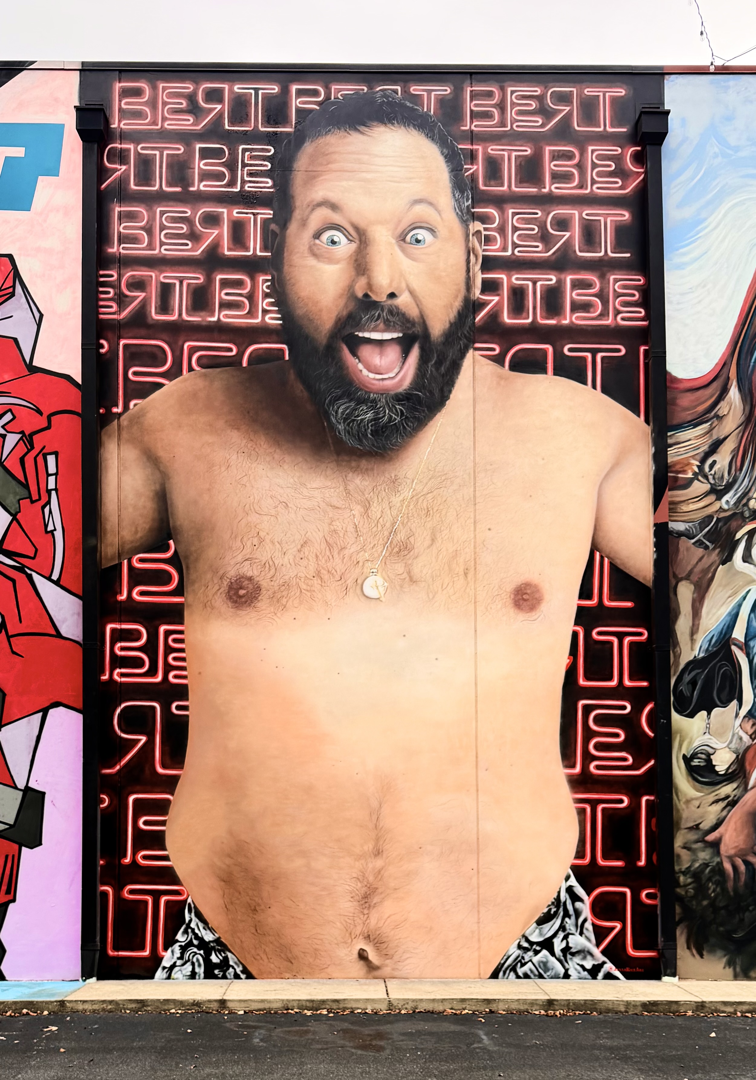 Mural of Bert Kreischer